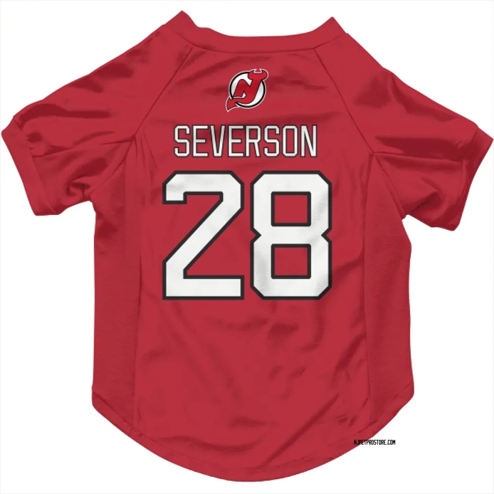 New Jersey Devils Damon Severson Red Pet Jersey for Dog 