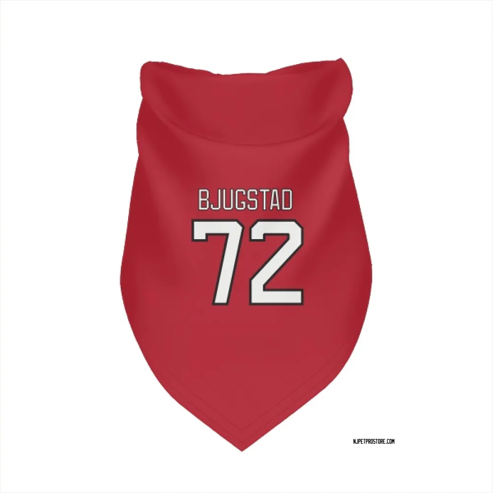 New Jersey Devils Nick Bjugstad Red Pet Bandana for Dog & Cat