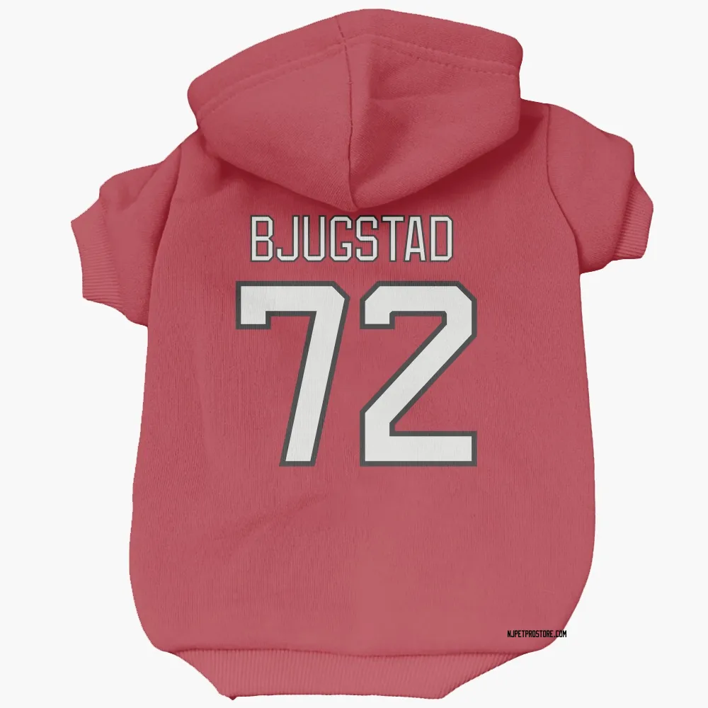 New Jersey Devils Nick Bjugstad Red Pet Hoodie for Dog & Cat