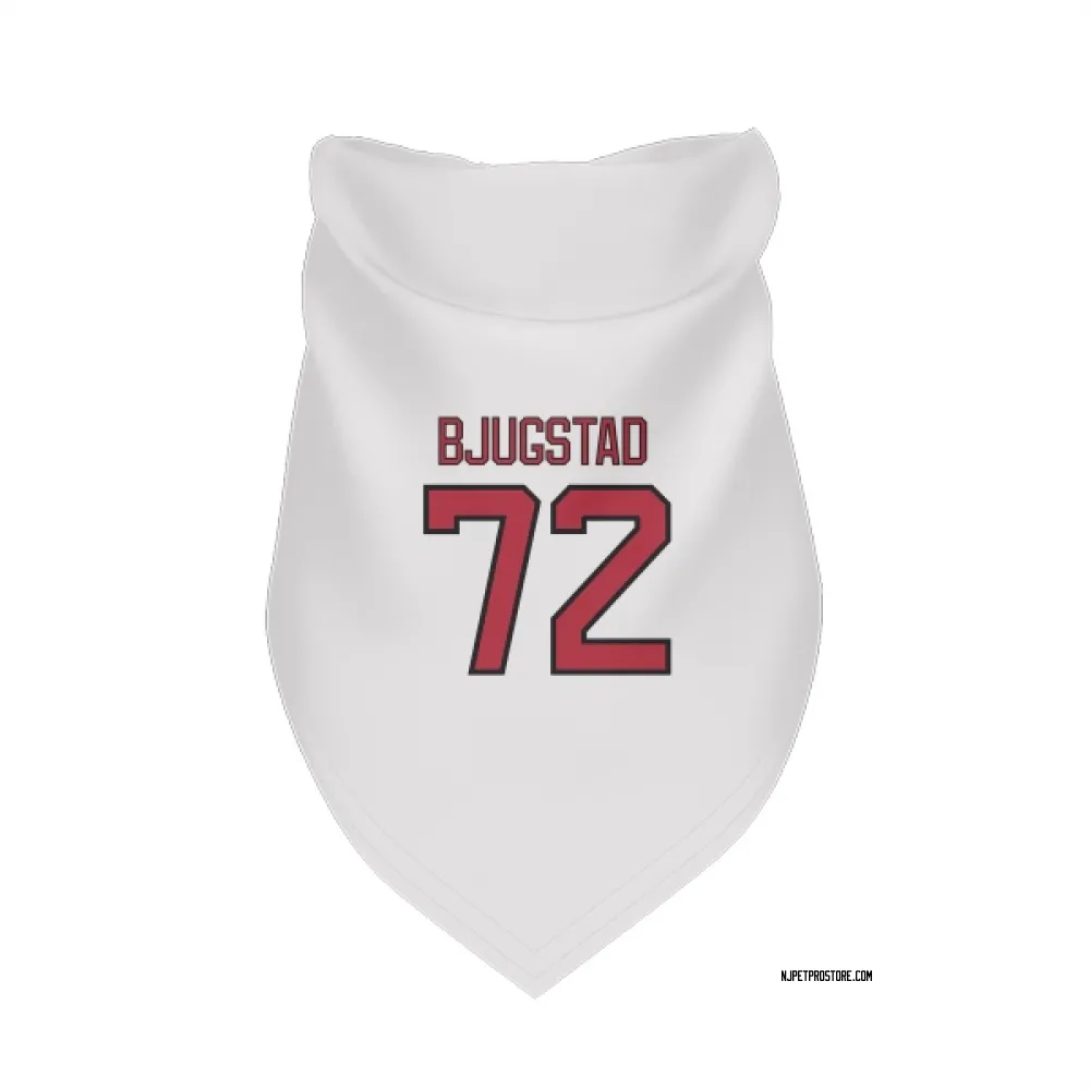 New Jersey Devils Nick Bjugstad White Pet Bandana for Dog & Cat