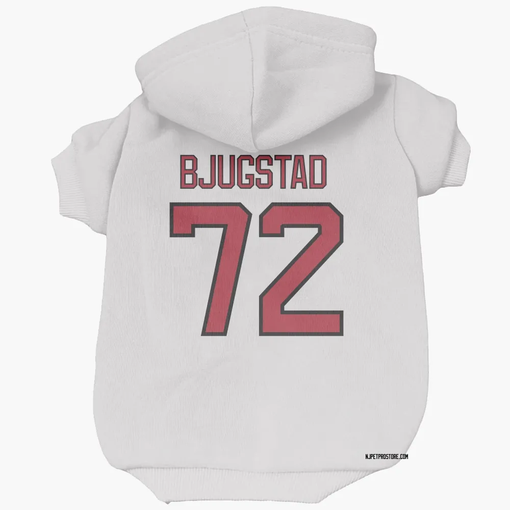 New Jersey Devils Nick Bjugstad White Pet Hoodie for Dog & Cat